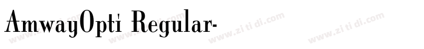 AmwayOpti Regular字体转换